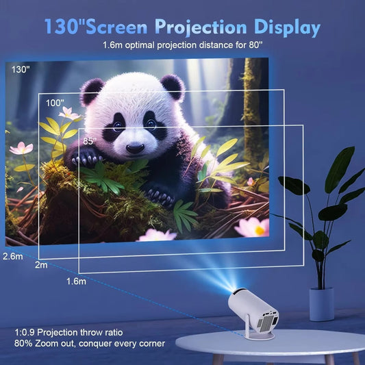 Portable Mini 4K Projector with Wi-Fi - Your Personal Cinema Anywhere!