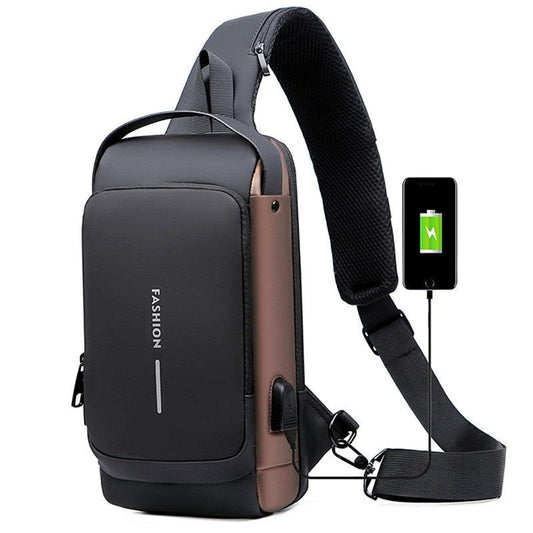 Crossbody Tech Sling Bag With USB Charging Port